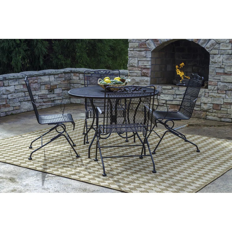Camp Powder Coated Steel Outdoor Rocker Chair | Wayfair North America