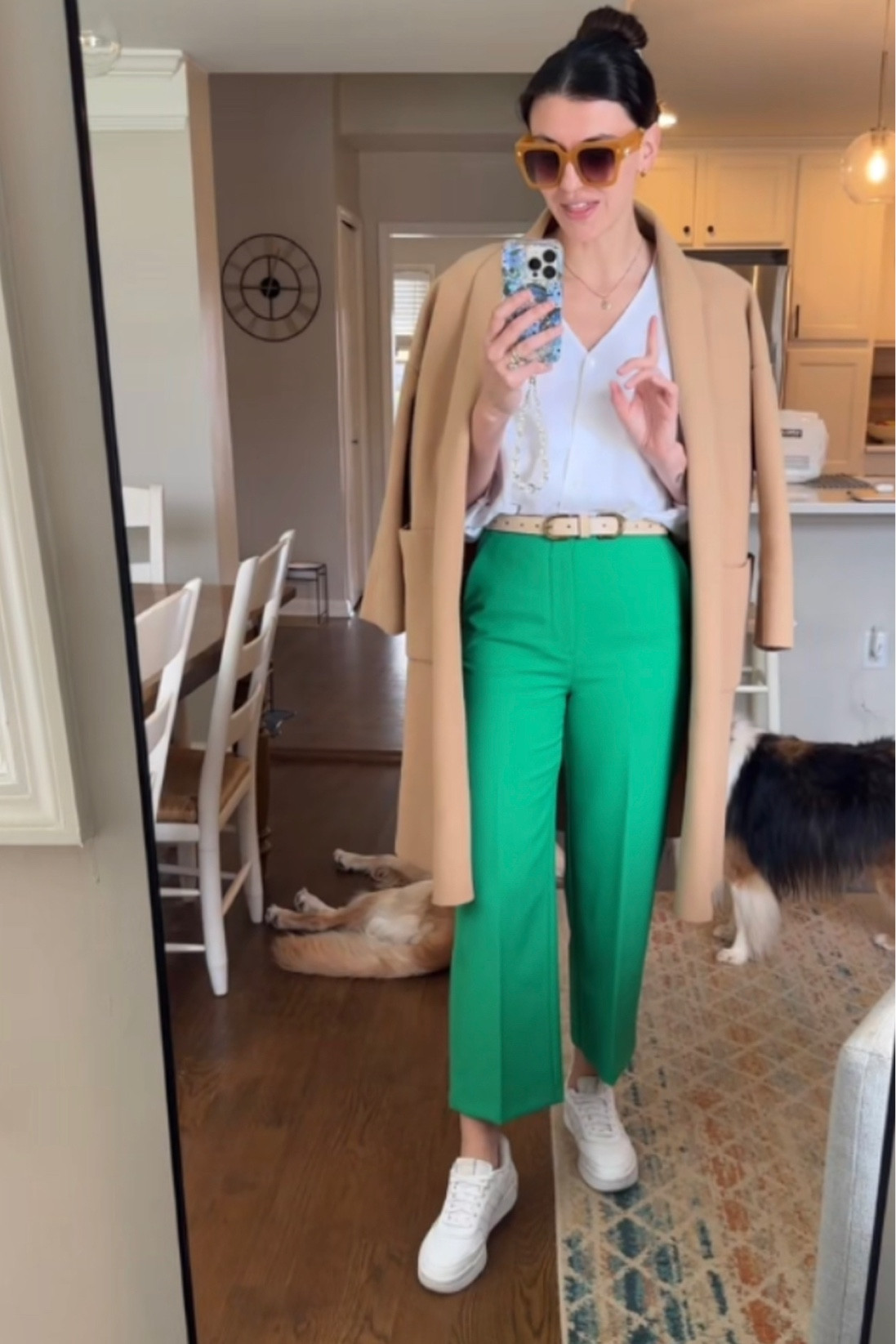 I am usually an all neutral type of gal with pops of color in my accessories. But a statement pant, especially one that’s a little cropped, can be a fun piece to add into the wardrobe that can be worn throughout several seasons! 
Wear it with a boot for winter/fall, sneaker/sandal for spring/summer or a open toed heel for a dressed up spring/summer look! Adding similar statement pants because the green only have a few sizes left! 

#LTKstyletip #LTKunder100 #LTKSale