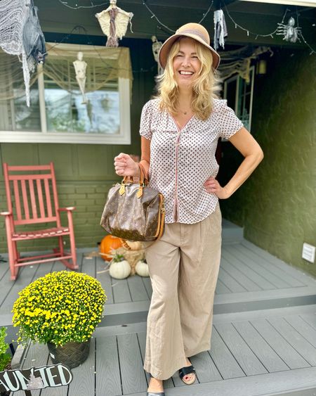 I can’t even begin to tell you how much I love wide leg pants! They are so cute and so freaking comfortable!  I just got these and they are so soft. I have them linked below and they are currently on sale  

#LTKsalealert #LTKover40 #LTKfindsunder50