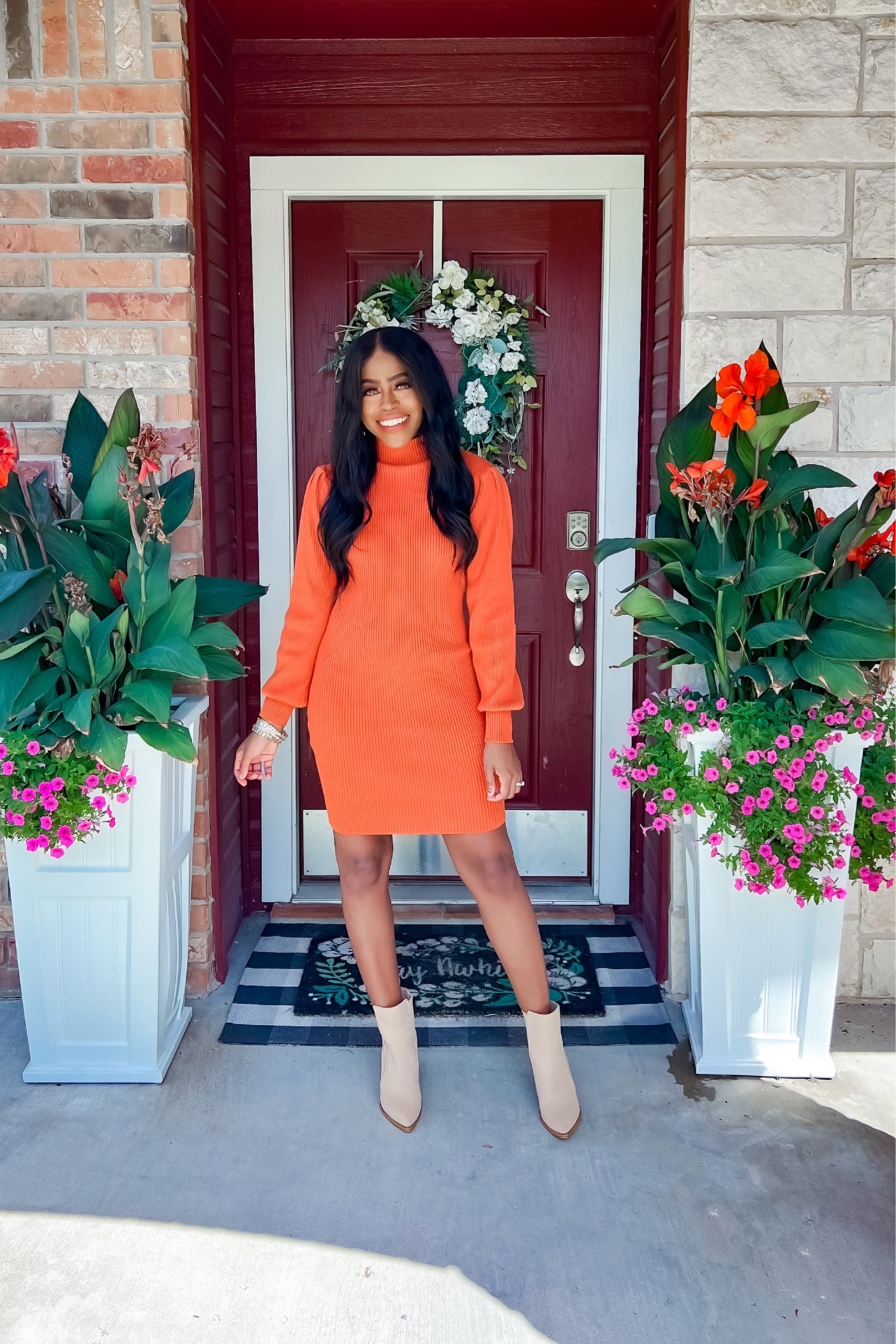 Dress: Wearing a small, great stretch, comfortable, length & fits tts • Boots fit tts 

#LTKstyletip #LTKSeasonal #LTKshoecrush