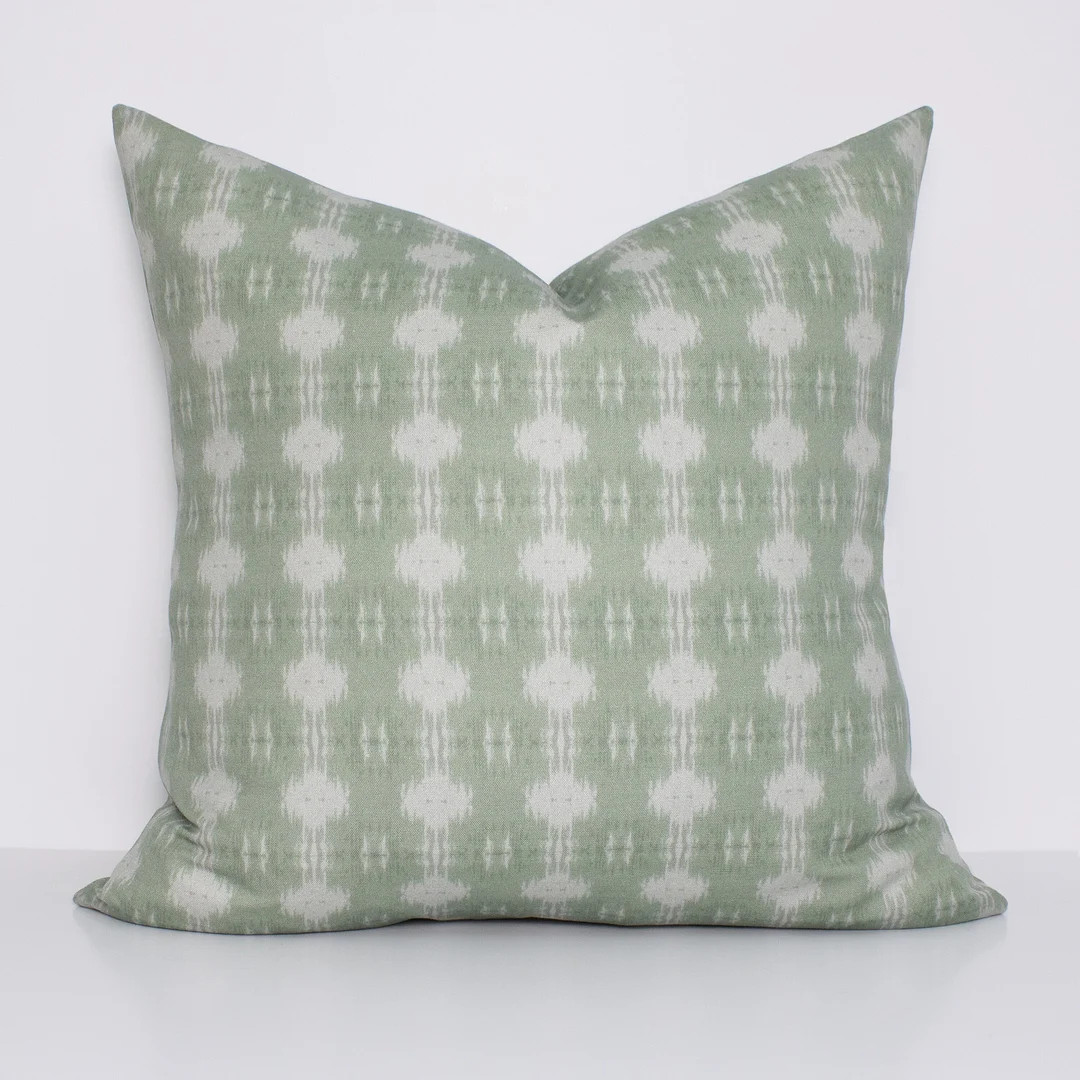 Sage Green Pillow Cover, Abstract Patterned Pillow Case, Double Sided Lumbar, Earthy Watercolor T... | Etsy (US)