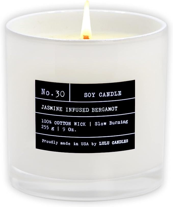 Lulu Candles - Jasmine Infused Bergamot (9 Oz.) - Highly Scented Premium Candles in Giftable Box ... | Amazon (US)