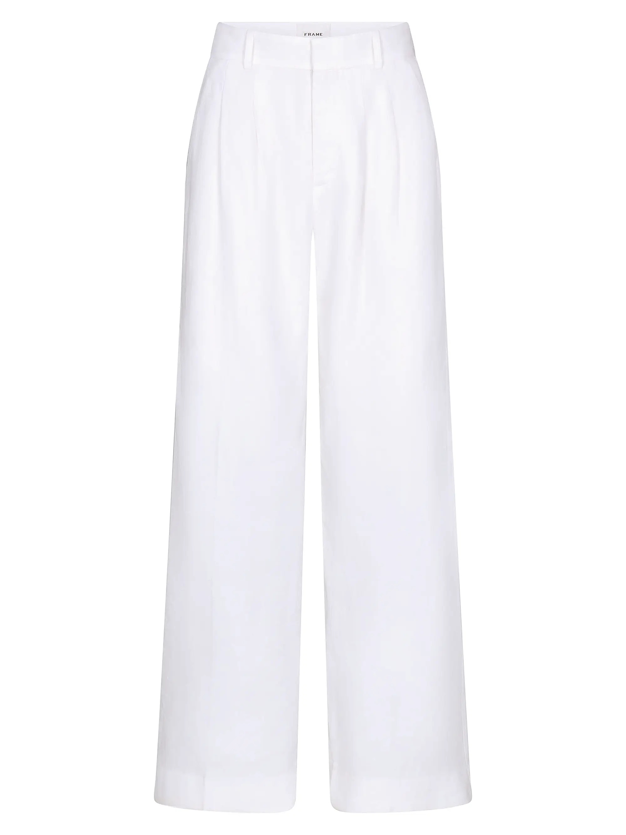 FRAME The Linen-Blend Trousers | Saks Fifth Avenue | Saks Fifth Avenue