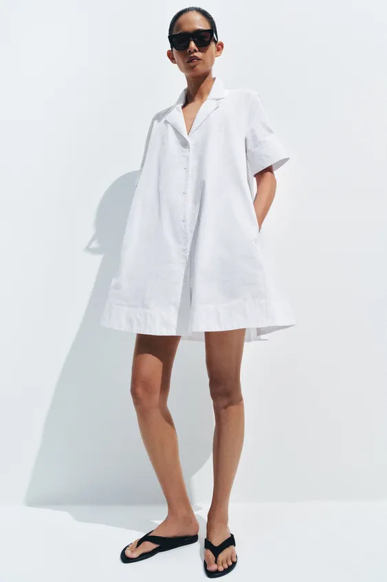 ZW COLLECTION SHORT SLEEVE SHIRT DRESS | Zara UK