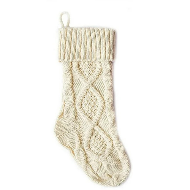 Spring hue Christmas Stocking Chunky Knit Stocking - Walmart.com | Walmart (US)