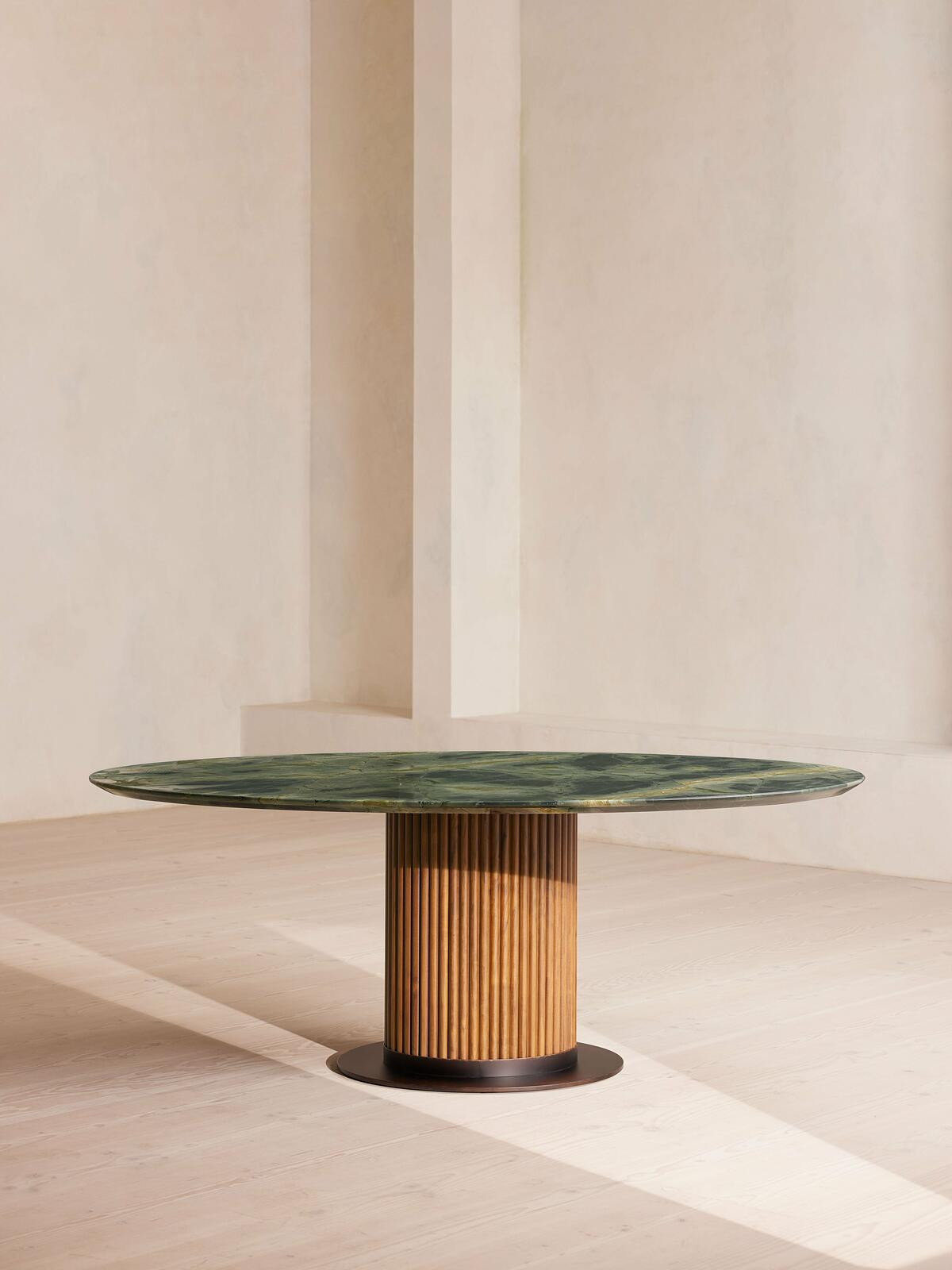 Murcell Oval Dining Table, Brazilian Green Marble | Soho Home Ltd