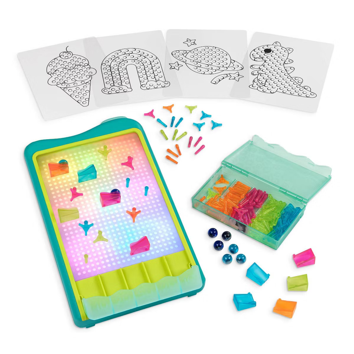 B. toys Light-Up Marble Drop - Marble Run & Peg Art Playset | Target