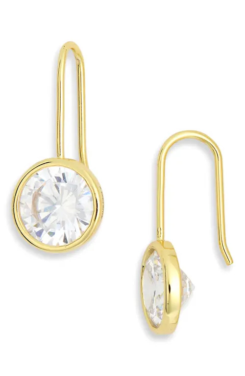 BaubleBar Fallon Bezel Earrings in Clear at Nordstrom | Nordstrom