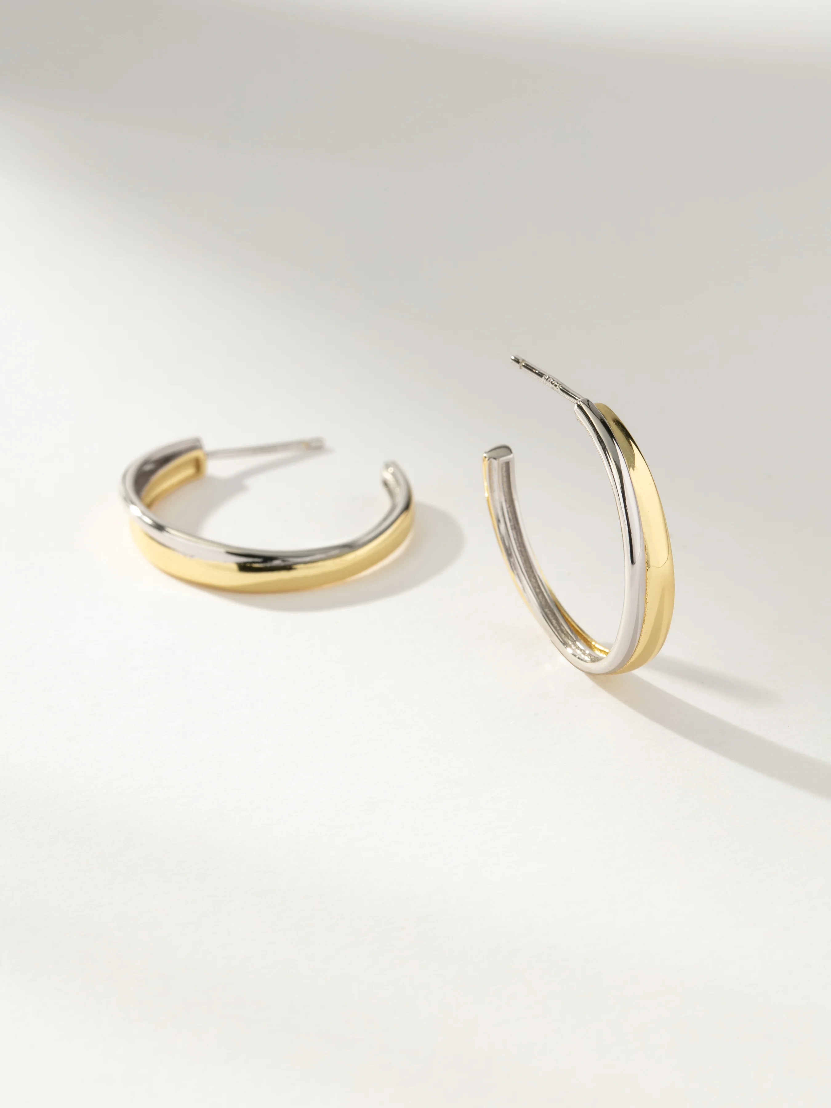 Mixed Hoop Earrings | Vermeil + Sterling Silver | Uncommon James | Uncommon James