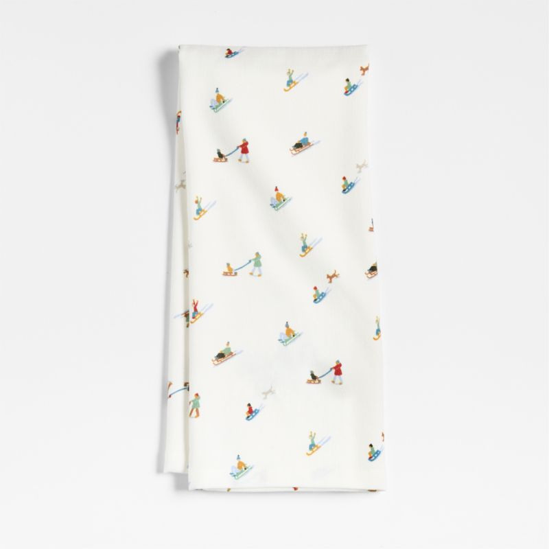 Snow Day Dish Towel | Crate & Barrel | Crate & Barrel