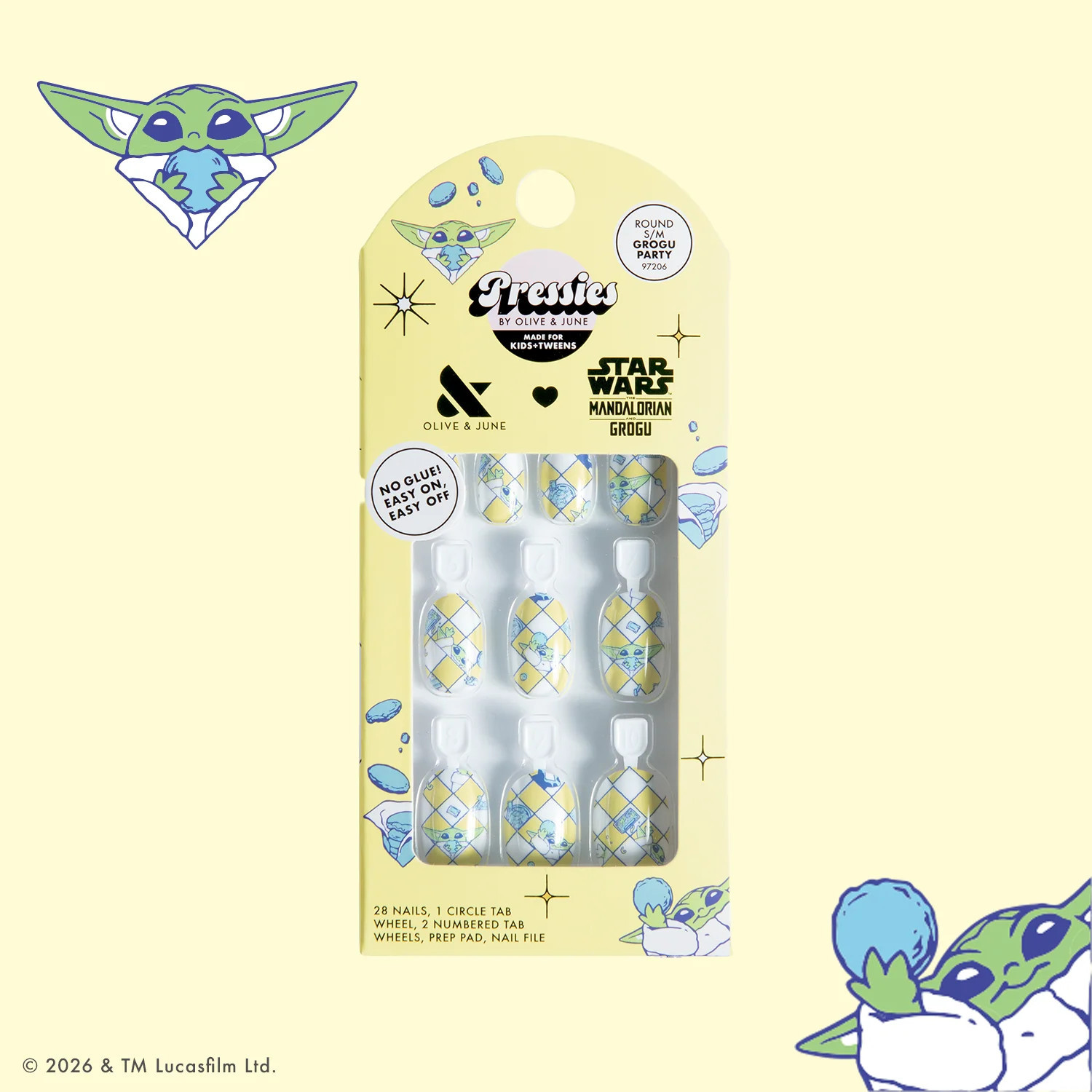 Grogu Party - Pressies | Short Medium | Round | Olive & June