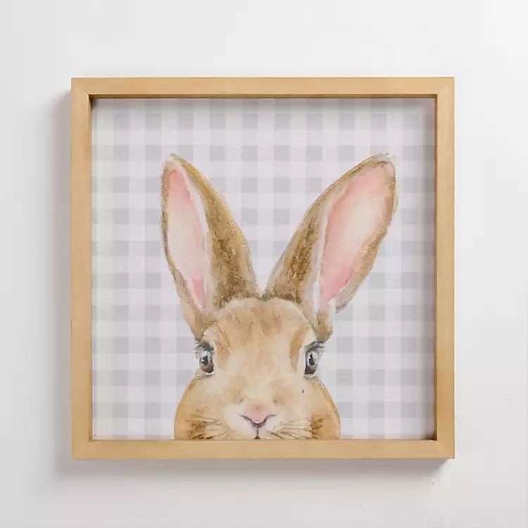 New! Easter Bunny Buffalo Check Wall Plaque | Kirkland's Home