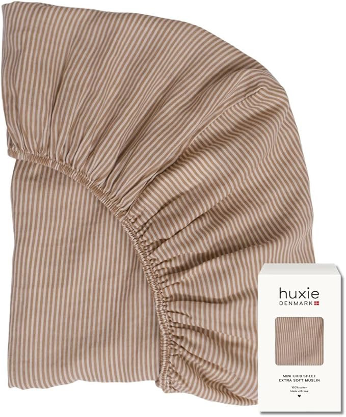 Mini Crib Sheets – Organic Cotton Muslin Fitted Crib Sheet – Fitted for Pack and Play 24" x 3... | Amazon (US)