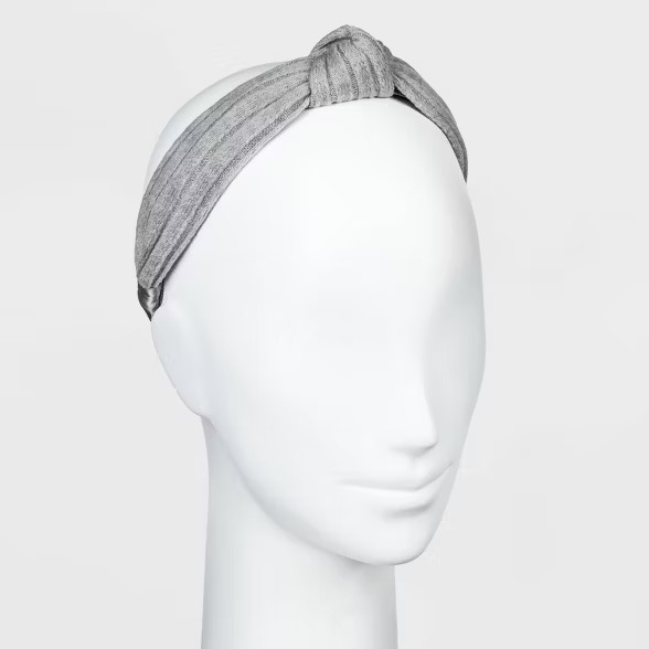 Satin and Knitted Fabric Top Knot Headband - Universal Thread™ | Target