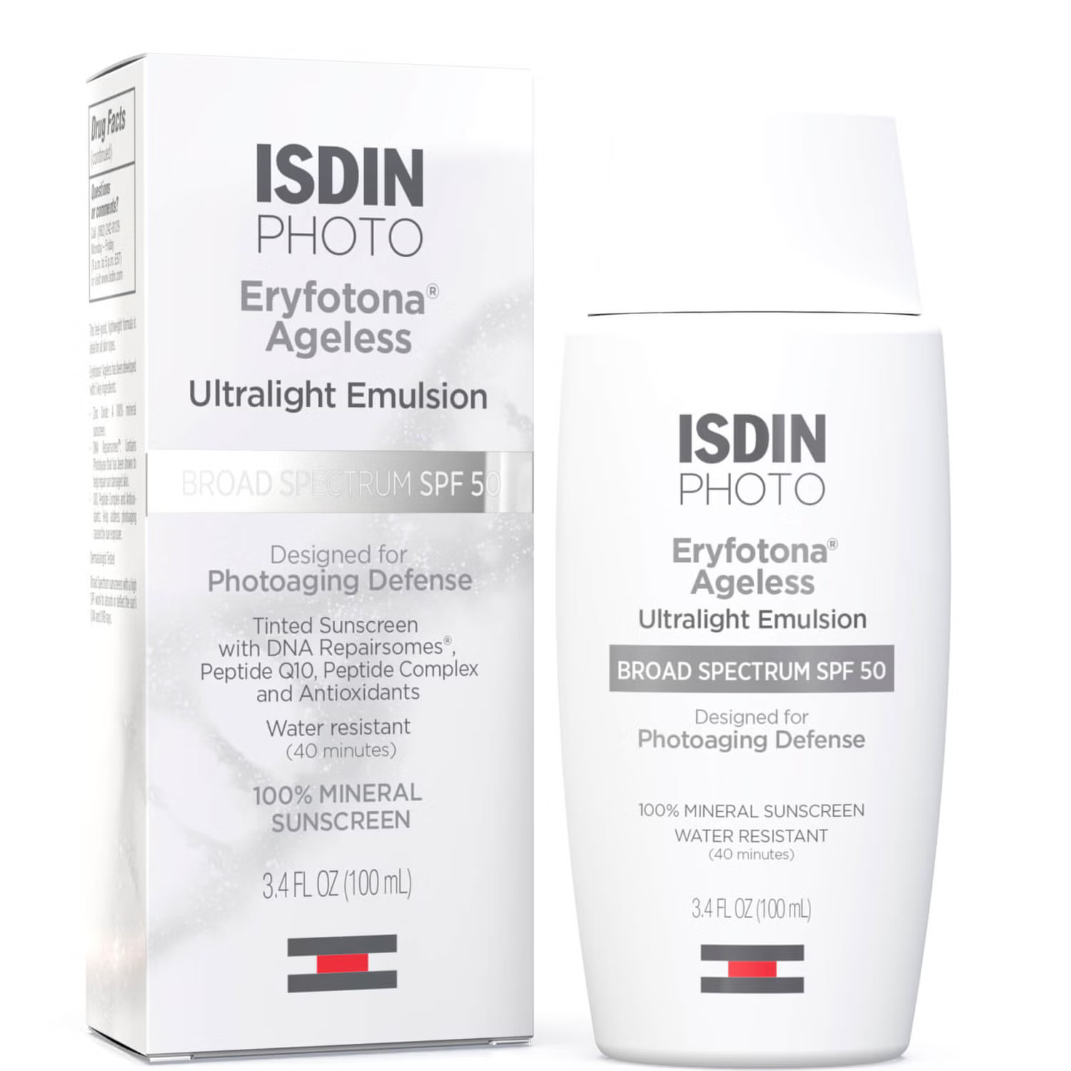 ISDIN Eryfotona Ageless Ultralight Tinted Mineral SPF 50 Sunscreen 3.4 oz | Dermstore (US)