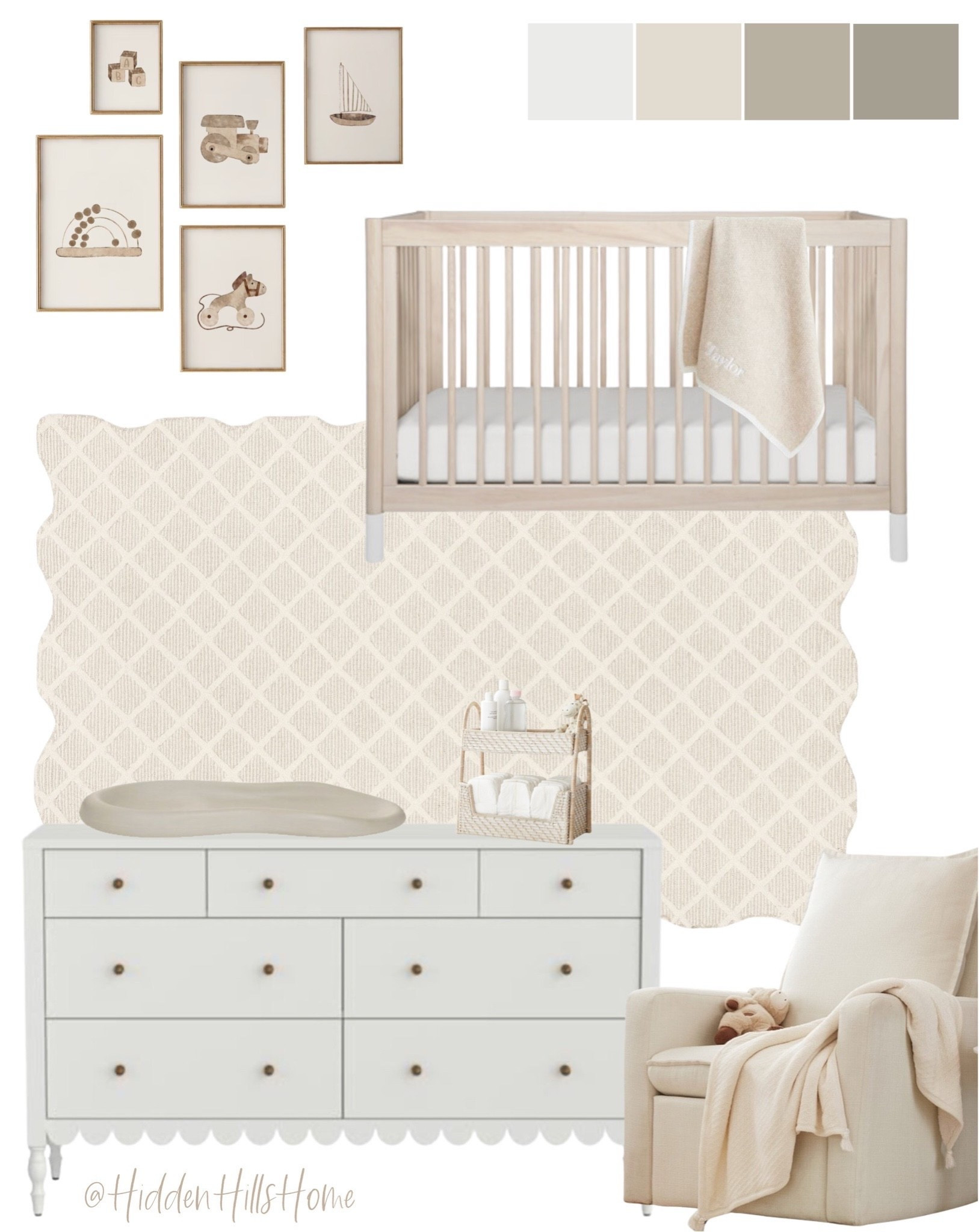 Neutral nursery decor mood board! Cute neutral nursery inspiration, nursery design ideas, crib, nursery glider, nursery dresser #nursery

#LTKHome #LTKSaleAlert #LTKBaby