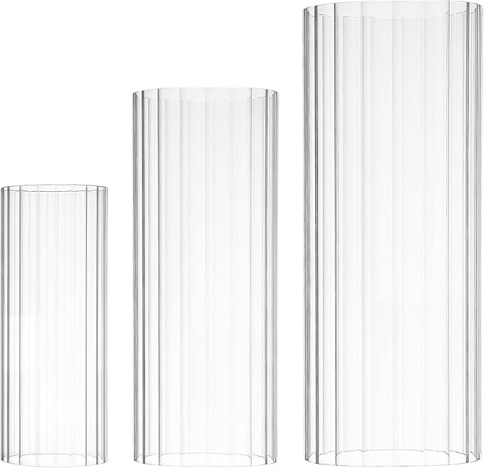 6pcs Candle Covers Open Ended Candle Holder Tubes High Borosilicate Windproof Easy to Replace for... | Amazon (US)