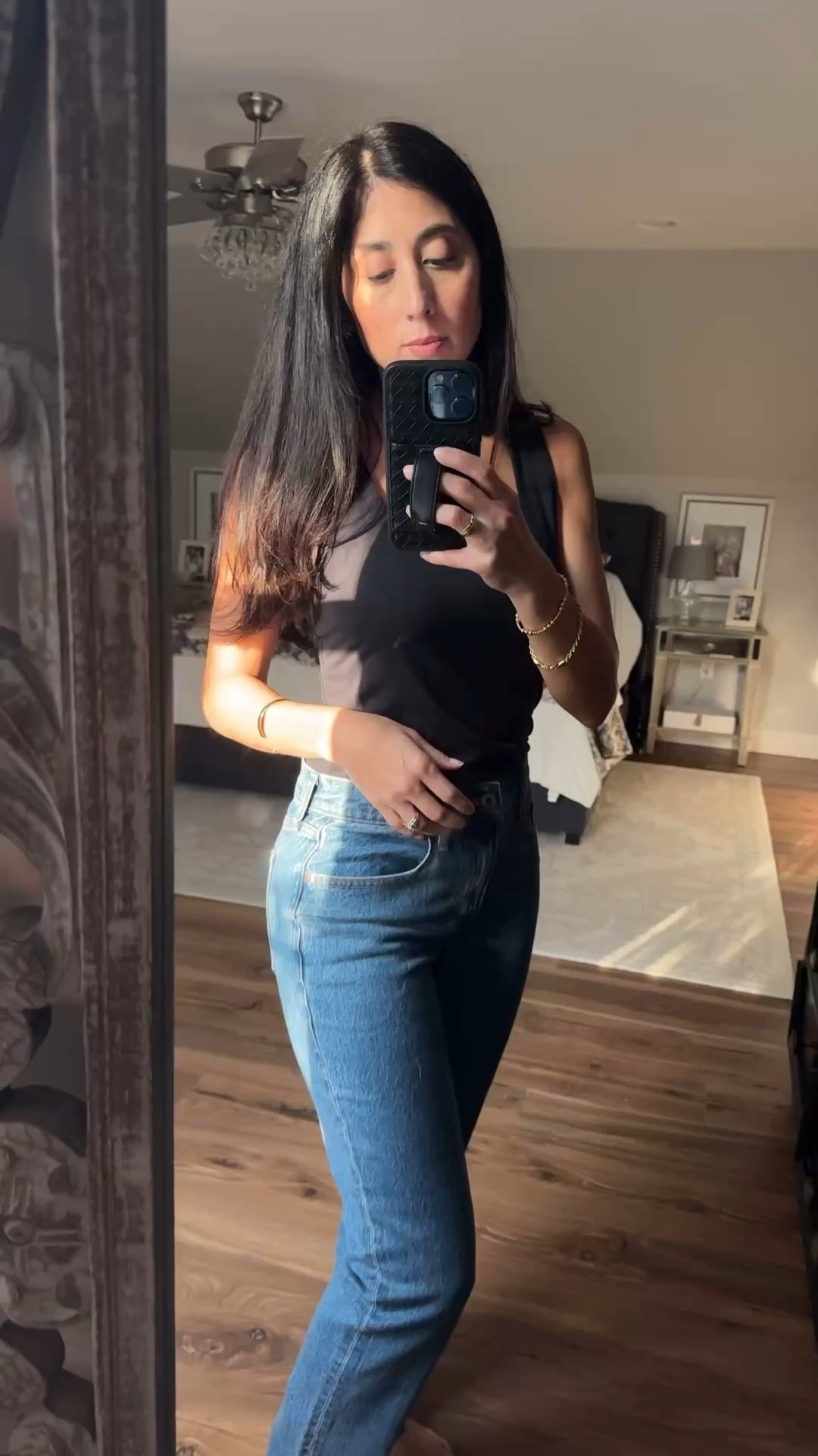 Butter smooth, bra-free tank I will live and breathe in all summer 🖤 wearing a size medium. Jeans size 26

#LTKSaleAlert #LTKootd #LTKTravel