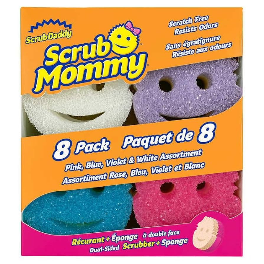Scrub Daddy Scrub Mommy Dual-Sided Scrubber and Sponge, Variety Pack of 8 | Amazon (US)