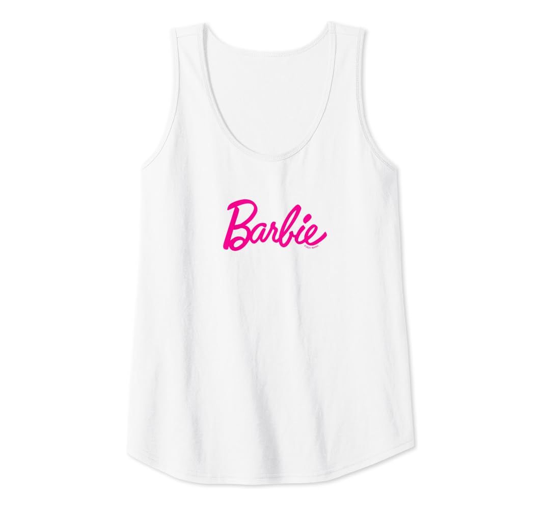 Barbie Classic Pink Logo Tank Top | Amazon (US)