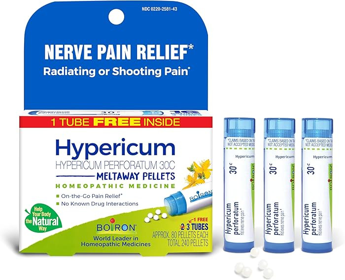Boiron Hypericum Perforatum 30C Homeopathic Medicine for Relief from Nerve Pain, Toothaches, Pain... | Amazon (US)