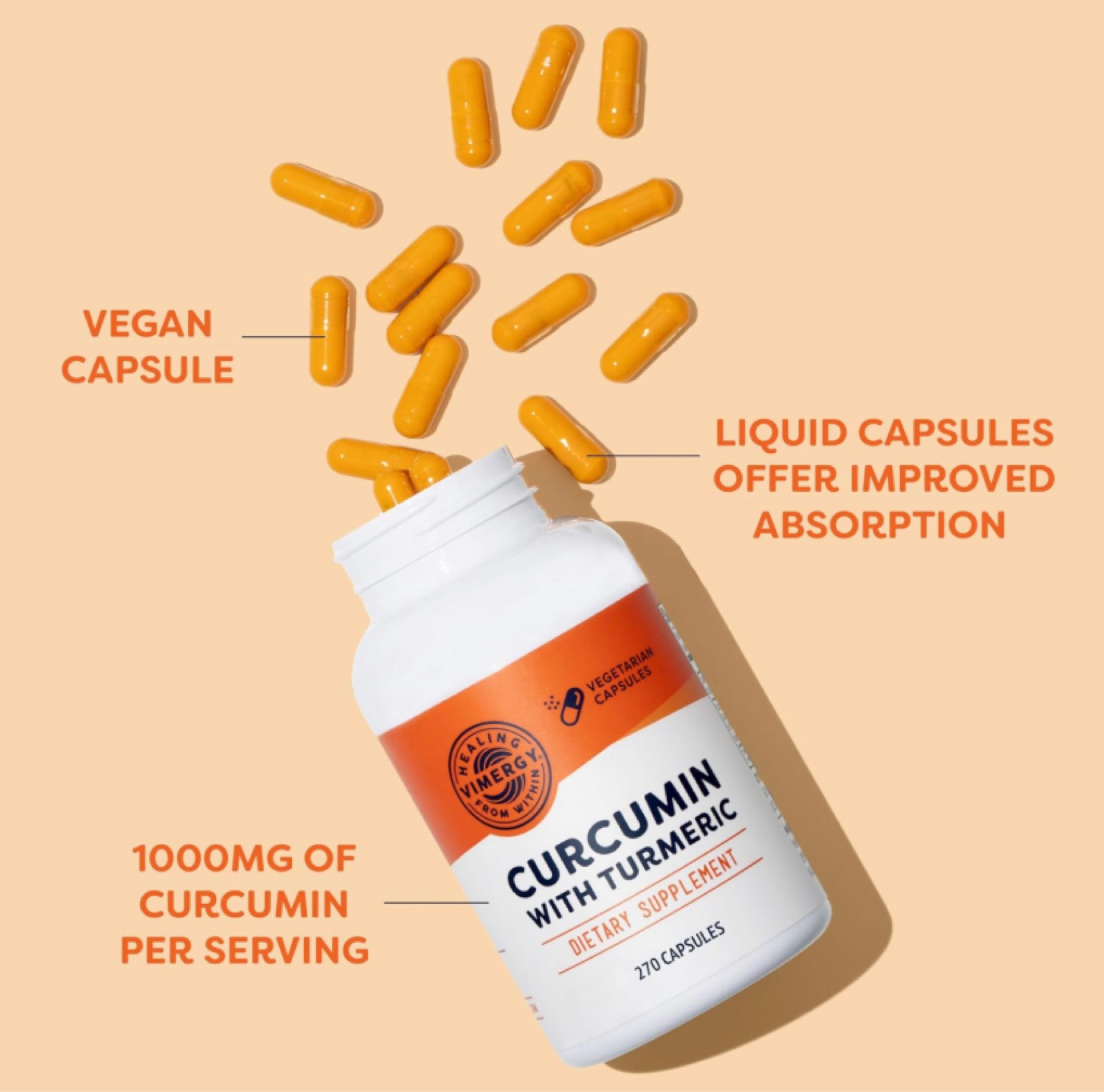 Vimergy Curcumin with Turmeric, 90 Servings – Value Size – Immune System Supplement – Liquid Capsules - Non-GMO, Gluten-Free, Soy-Free, Kosher, Vegan & Paleo Friendly (270 Count) #vegan #supplements #weightloss #painrelief #energy #medicalmedium 

#LTKbeauty #LTKActive #LTKsalealert