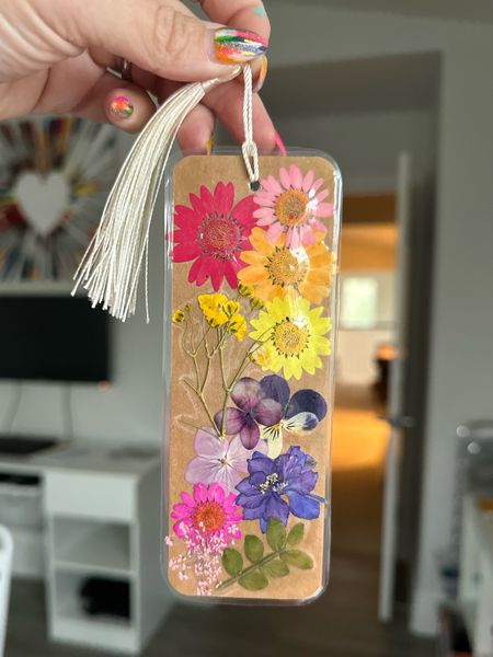 Pressed flower bookmark 