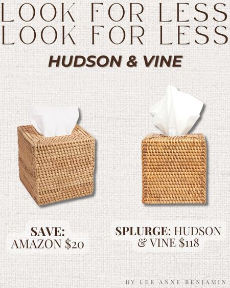 Hudson and vine lookalike tissue box from Amazon! 
#founditonamazon 

#LTKHome #LTKFindsUnder50 #LTKStyleTip