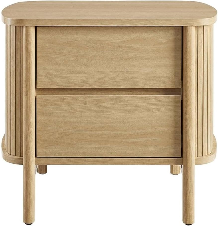 Modway Cadence Fluted 2-Drawer Nightstand in [Color] - Mid Century Modern Bedside Table with Stor... | Amazon (US)