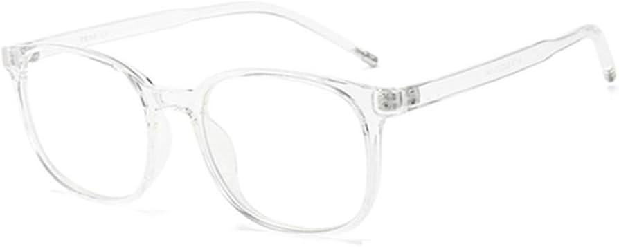 Blue Light Blocking Glasses Computer Reading Glasses TR90 Square Eyewear Frame Clear Lens Anti Ey... | Amazon (US)