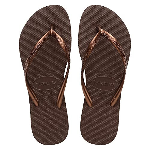 Havaianas Women's Flip Flops, Dark Brown Metal Acoused, 5.5 | Amazon (US)