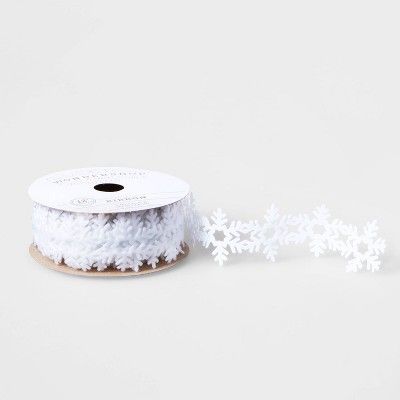 1.5" Snowflake Felt Fabric Ribbon 12ft - Wondershop™ | Target