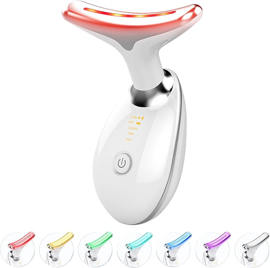 Fastaid Red-Light-Therapy-for-Face and Neck, Red Light Therapy Wand, 7 Color Led Face Neck Massag... | Amazon (US)
