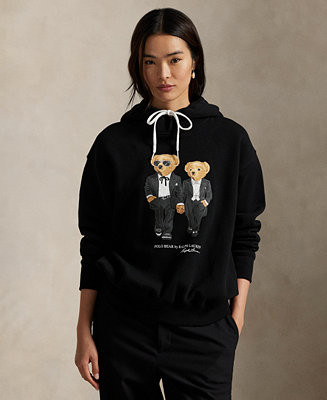 Polo Ralph Lauren Women's Tuxedo Bear Long Sleeve Hoodie - Macy's | Macy's