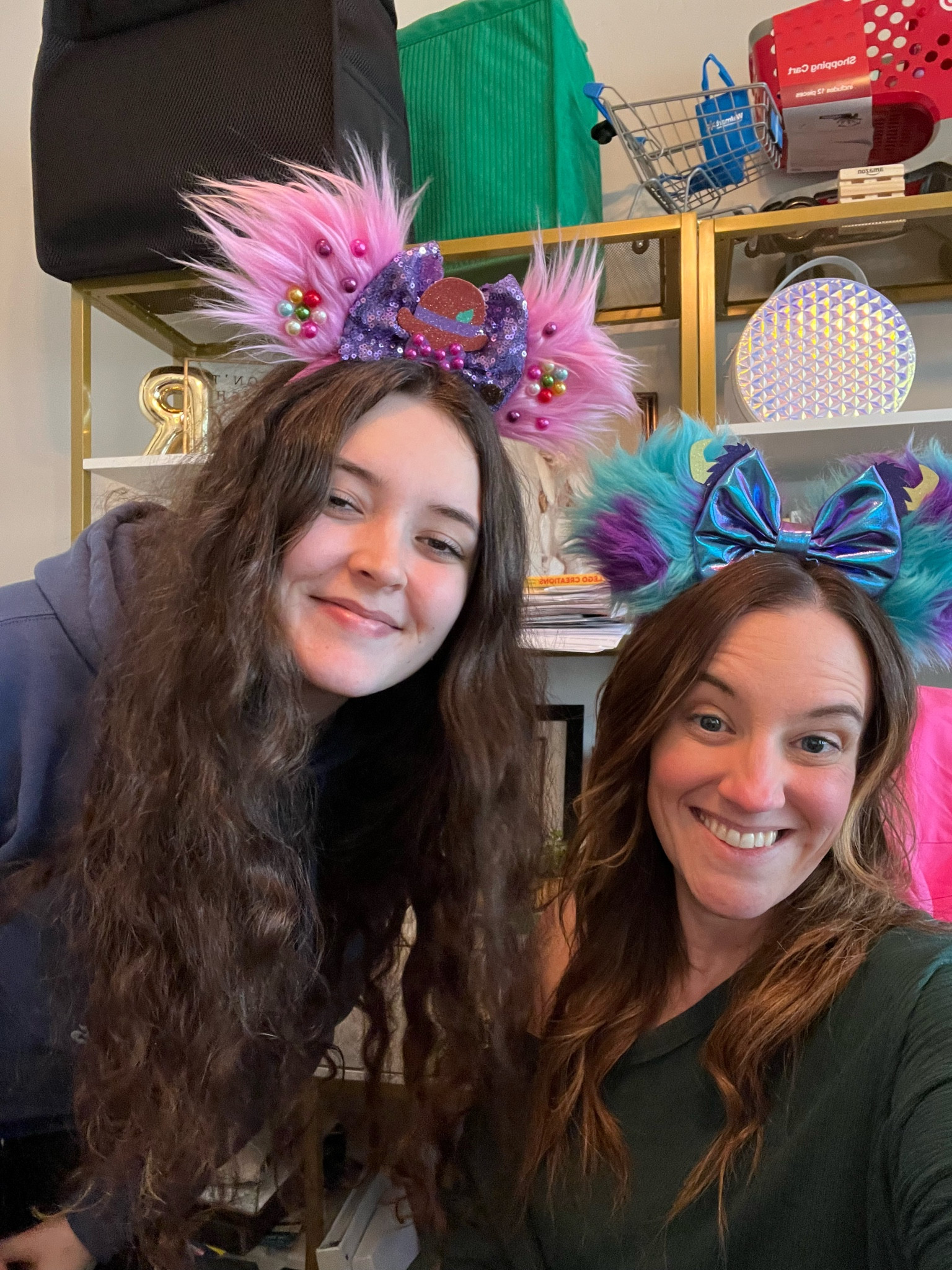 Custom Disney ears. Sulley Ears and Bing Bong Ears from Inside out. We love Mickey ears and can’t wait to wear these at Disneyland with our outfits this spring  

#LTKtravel #LTKfamily #LTKunder50