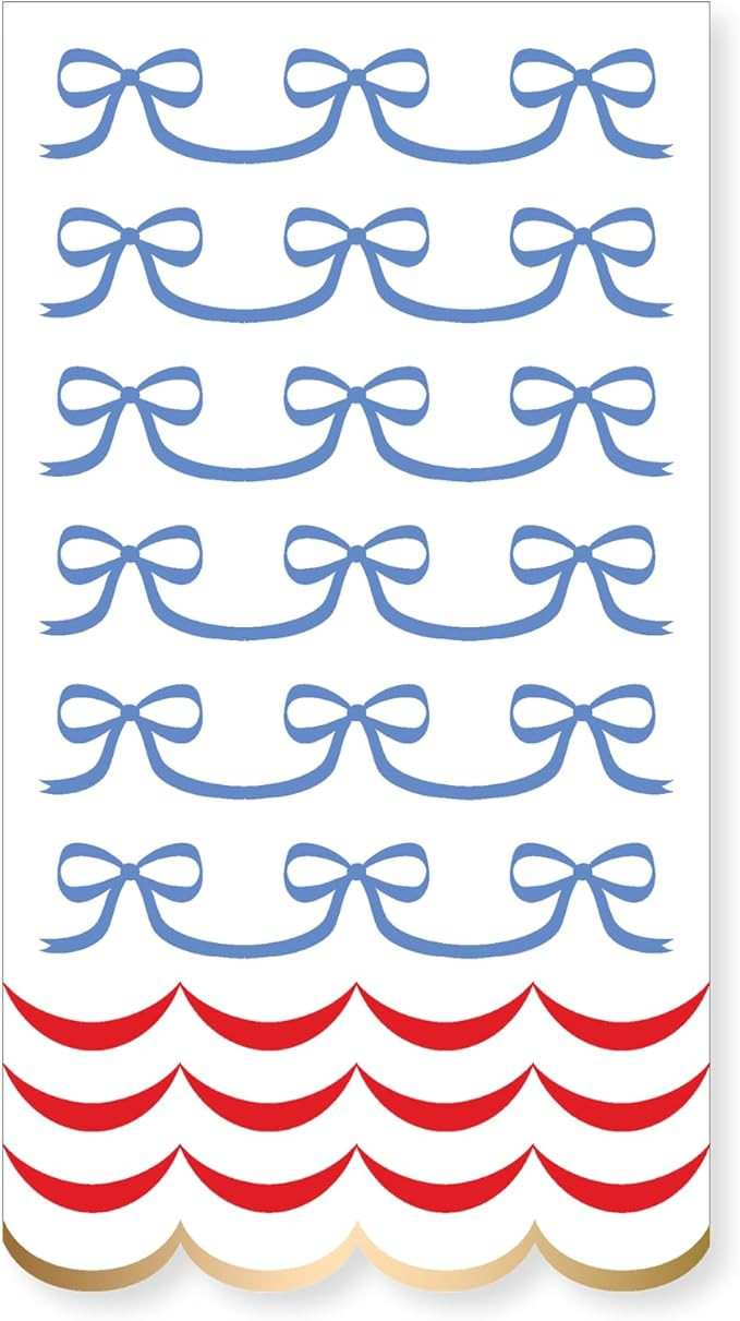 Bonjour Fête 4th of July Bow Flag Guest Towels | 3-Ply Fancy Large Napkins for Independence Day ... | Amazon (US)