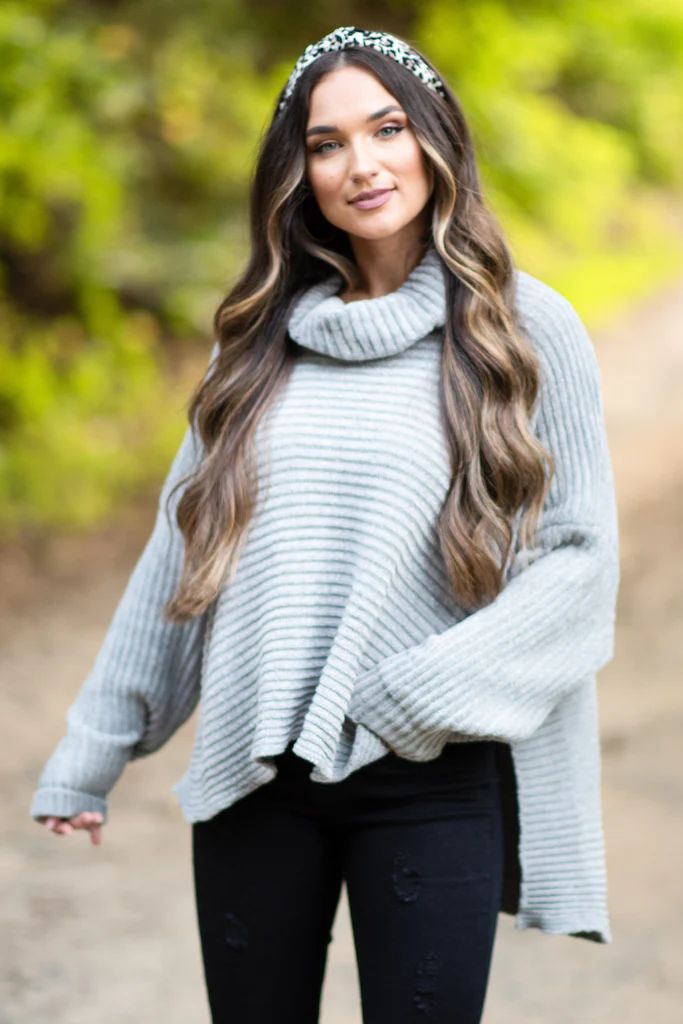 Remember You Well Gray Chenille Sweater | The Mint Julep Boutique