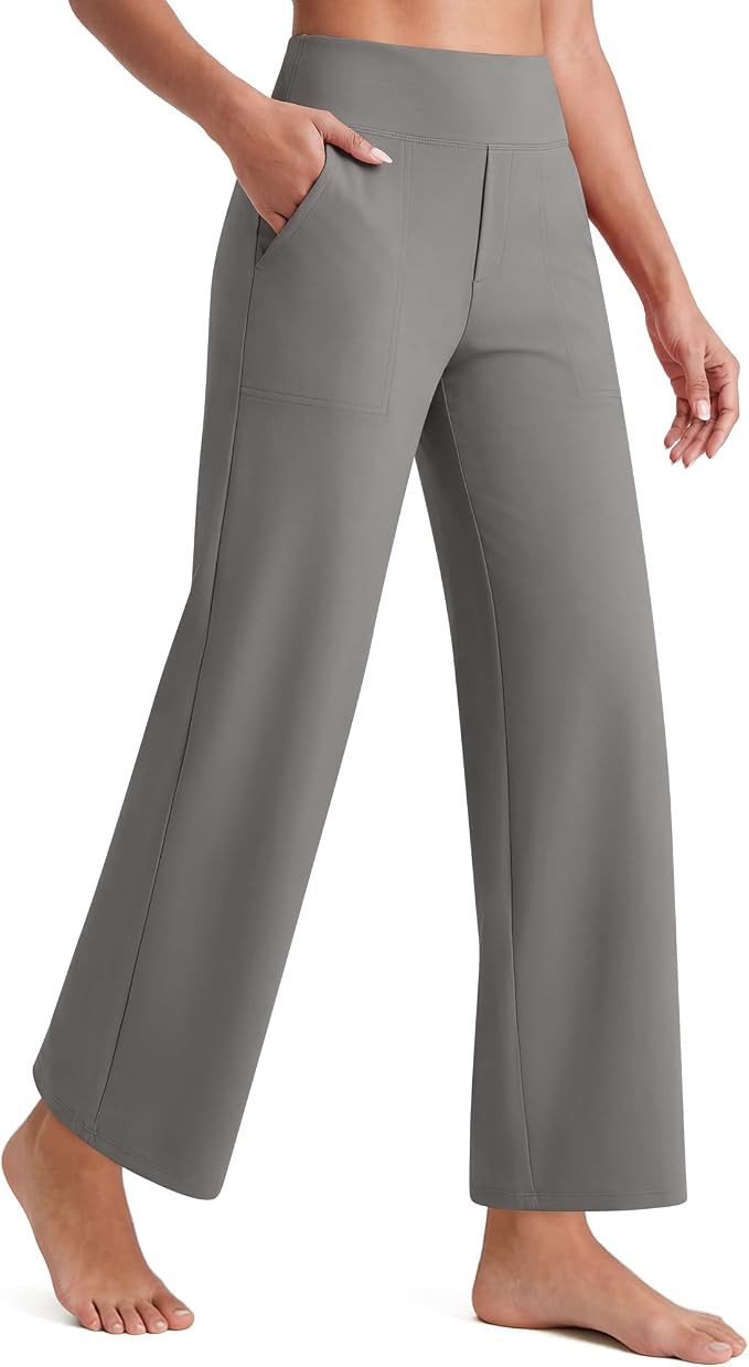 G4Free EverGoing Wide Leg Ankle Pants for Petite Women with Pockets Stretch | Moisture Wicking, 4... | Amazon (US)