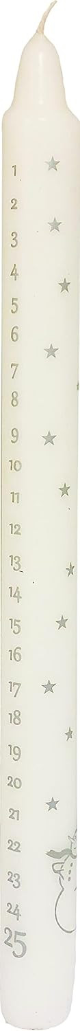 Unique Advent Festive Christmas Calendar Candle, Designed by Nordic Hygge, Snowman Silver, 25 Num... | Amazon (US)
