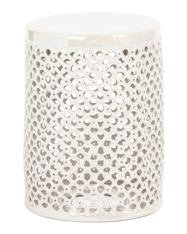 13x18 Ceramic Pierced Stool | TJ Maxx
