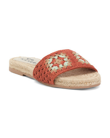 Crochet Slide Sandals For Women | TJ Maxx