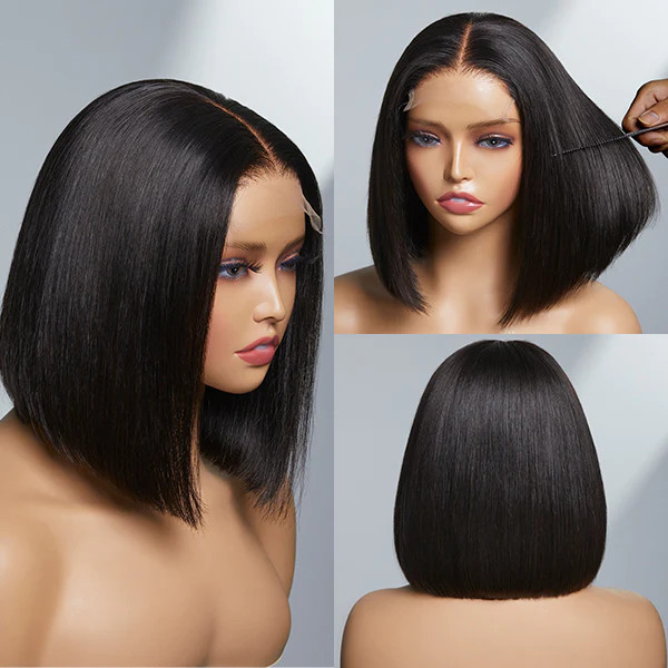 UNDETECTABLE LACE GLUELESS 4X4 CLOSURE BOB WIG | PRE BLEACHED KNOTS | Luvmehair