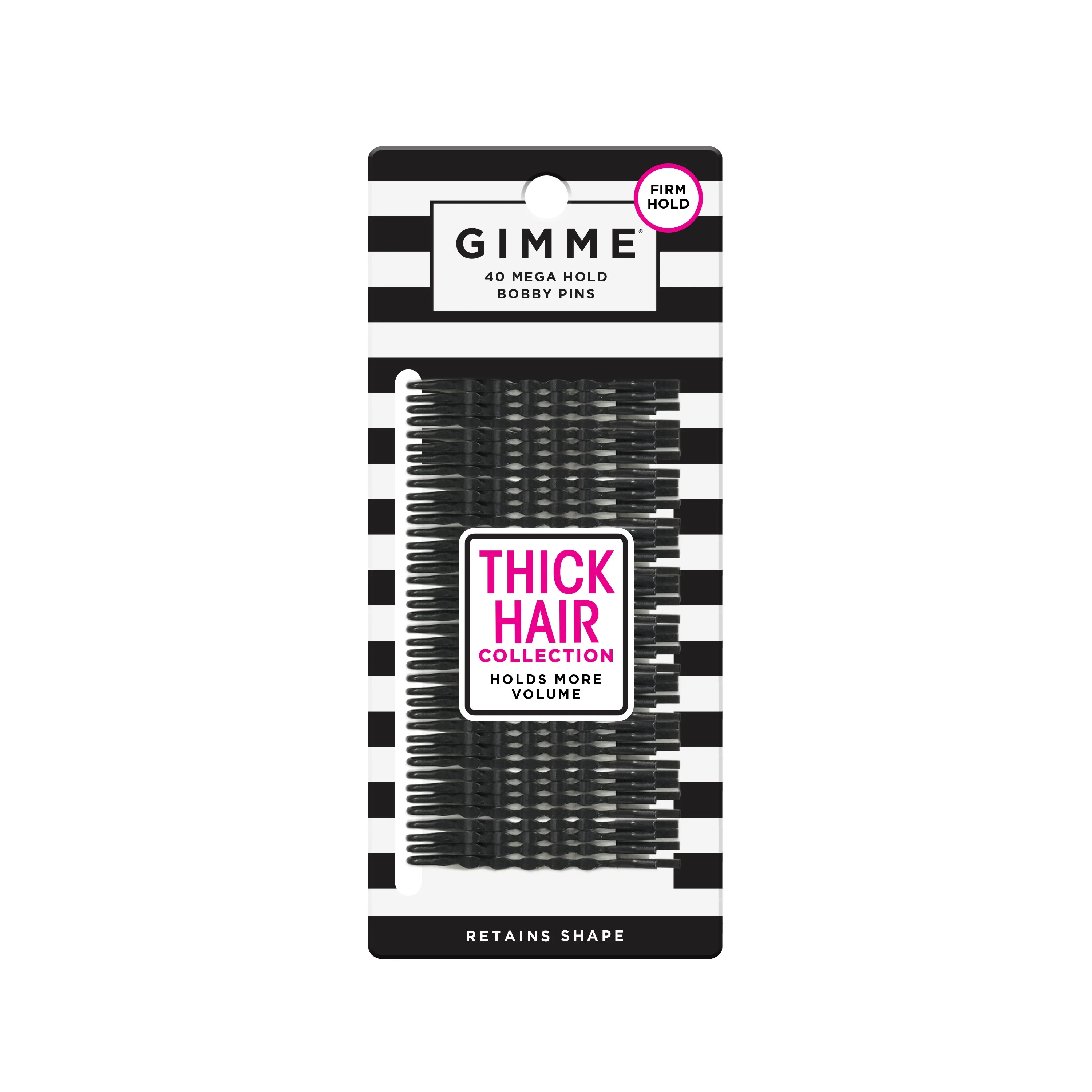 Gimme Bobby Pin for Thick Hair, Black 40 Ct - Walmart.com | Walmart (US)