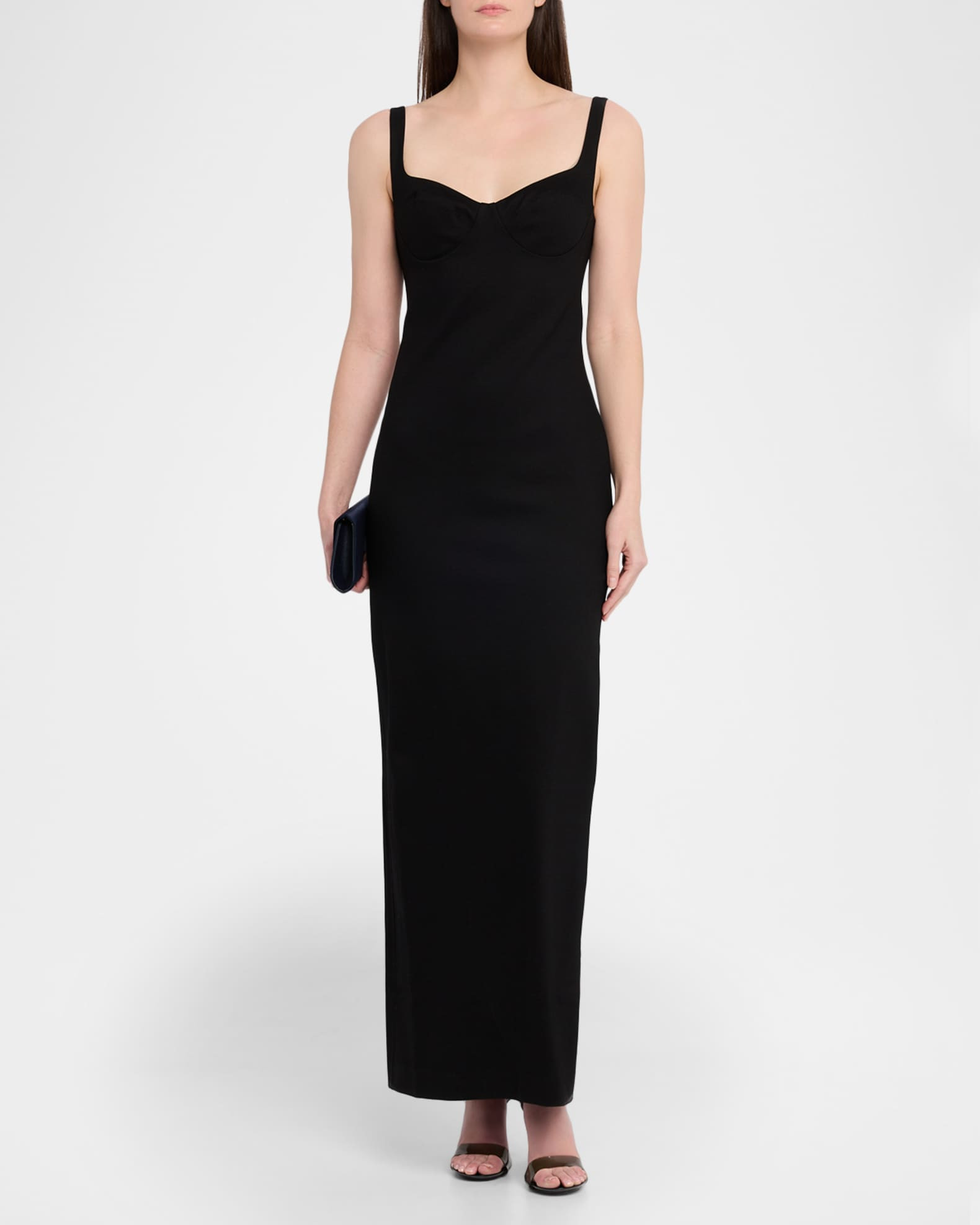 Cabot Sculpted Scuba Maxi Dress | Neiman Marcus