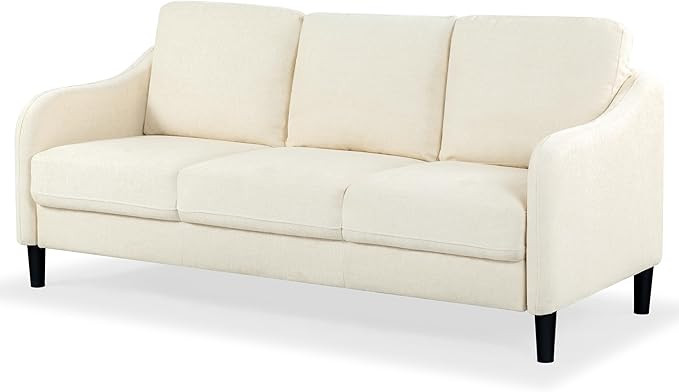 SAFAVIEH Couture Furniture Collection Edalynn Modern Cream 3-Seater Sofa | Amazon (US)