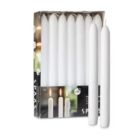 SPAAS White Dinner Candle Sticks - 14 Pack | 9 Inch Tall White Candlesticks - Burning 8 Hours | Unsc | Walmart (US)