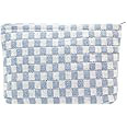 PAZIMIIK Knit Checkered Makeup Bag Large Zipper Make Up Accessory Pouch for Purse Cosmetic Brush ... | Amazon (US)