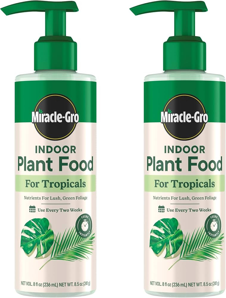Miracle-Gro Indoor Plant Food for Tropicals, 8 fl. oz. (2-Pack) | Amazon (US)