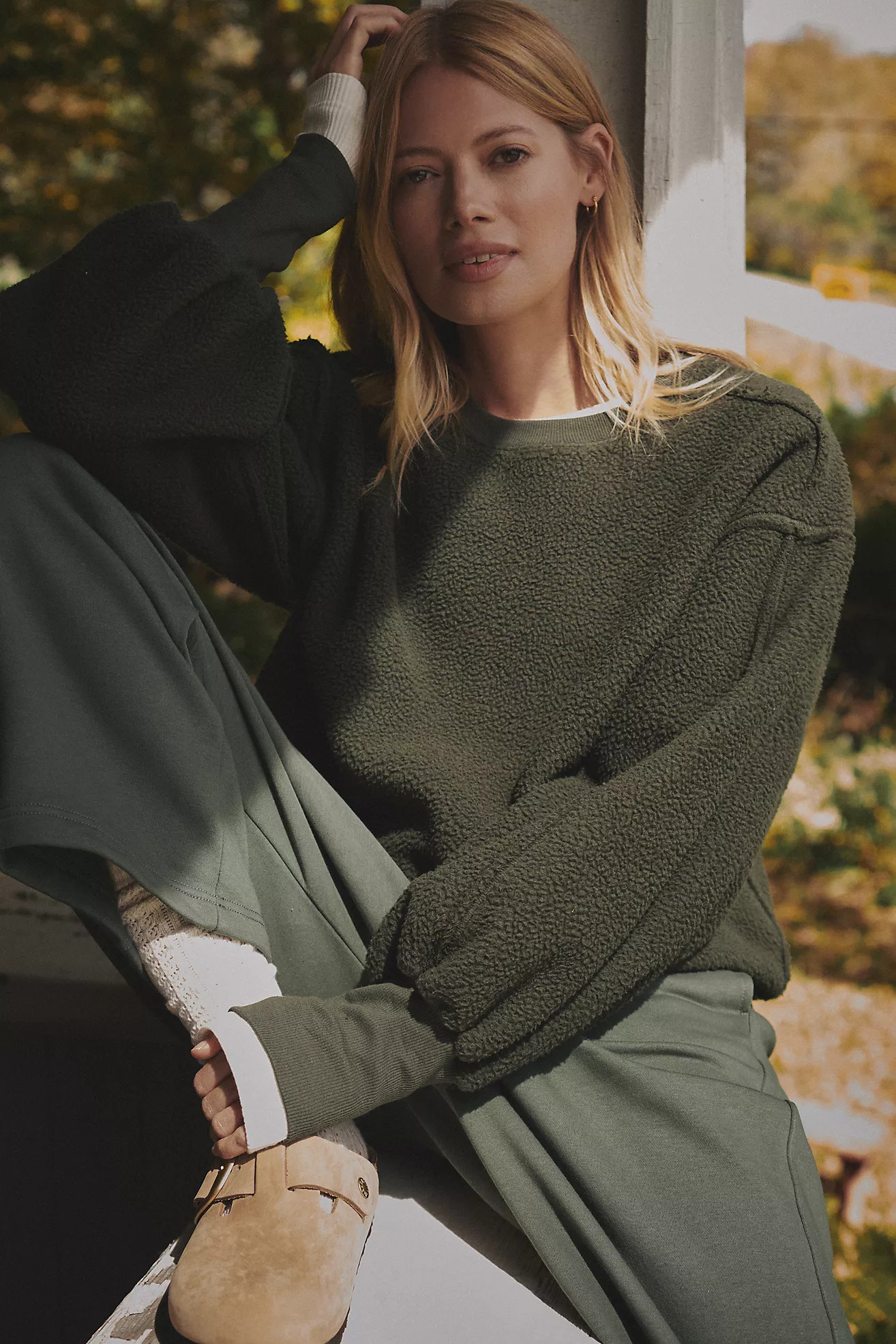 Pilcro Slouchy Crew-Neck Sweatshirt | Anthropologie (US)