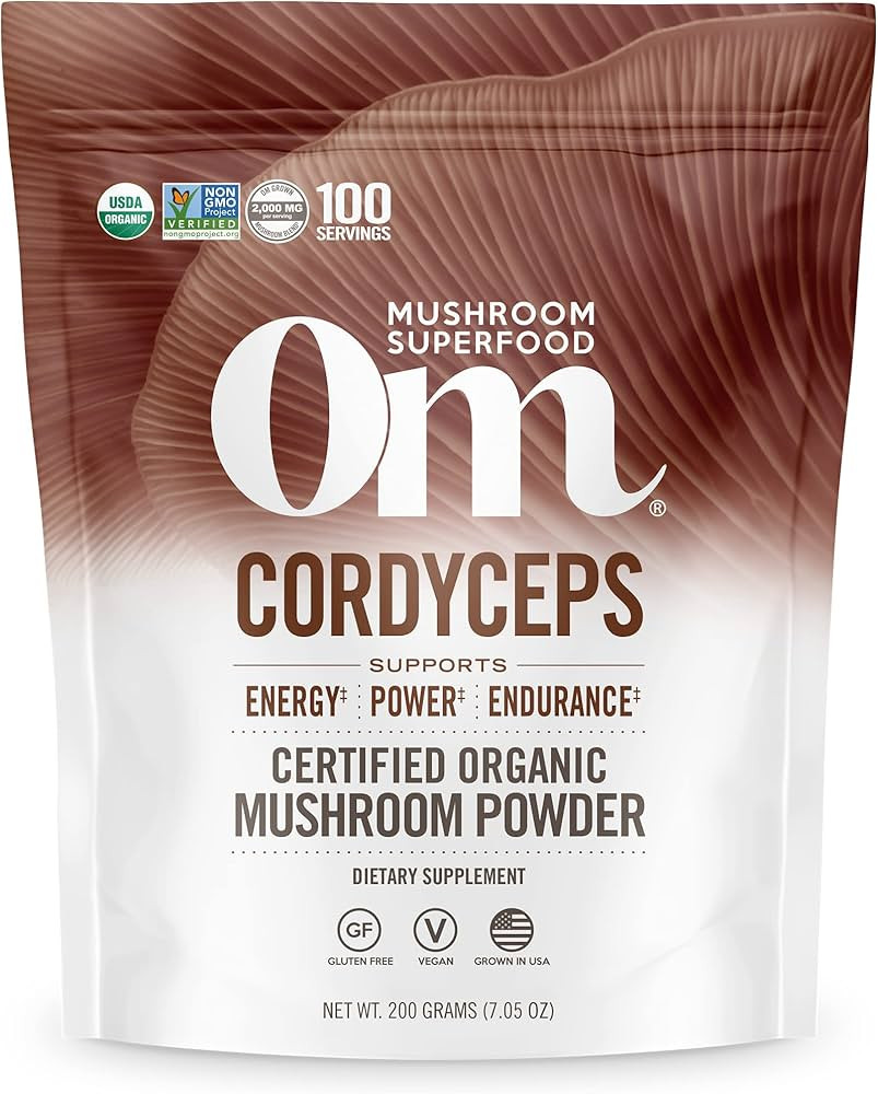 OM Mushroom Superfood Cordyceps Organic Mushroom Powder, 7.05 Ounce Pouch, 100 Servings, Energy, ... | Amazon (US)